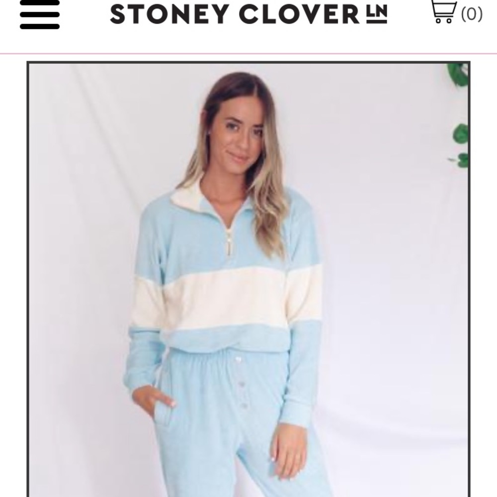 Stoney Clover x Donni 1/2 zip in Surf size XL